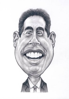 Jerry Seinfeld Caricature on white background
