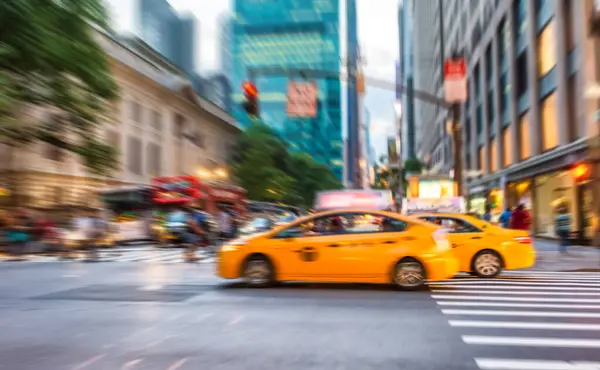 Blurred Zoomed Traffic View New York City — Stock Photo, Image
