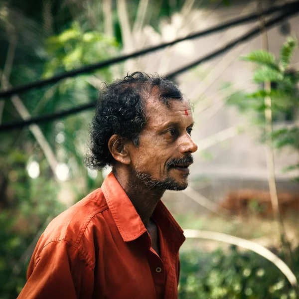 Portrait Smiling Old Indian Man — Stock Photo, Image