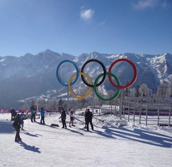 Anelli Olimpici Sochi — Foto Stock