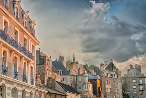 Arquitetura Medieval Saint Malo França — Fotografia de Stock
