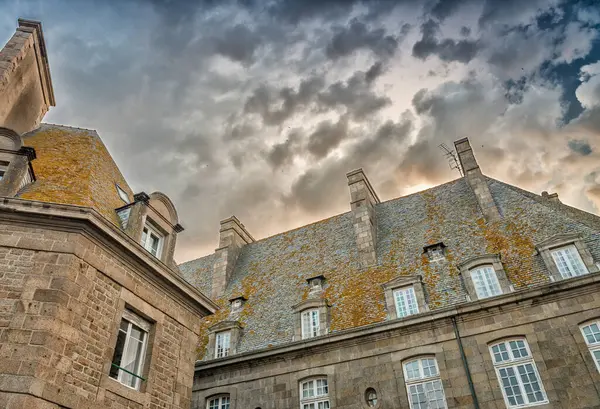 Architettura Medievale Saint Malo Francia — Foto Stock