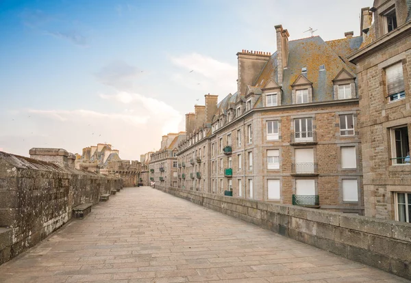 Bela Vista Arquitetura Medieval Saint Malo França — Fotografia de Stock