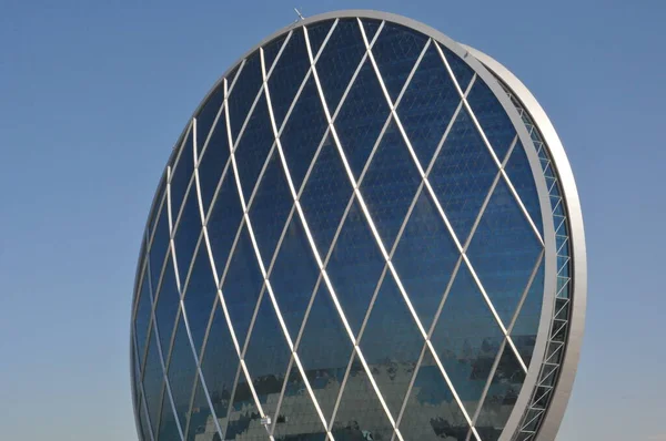 Edifício Sede Aldar Abu Dhabi Emirados Árabes Unidos — Fotografia de Stock