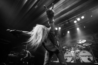 Alman heavy metal şarkıcısı Doro performans, Oslo, Norveç