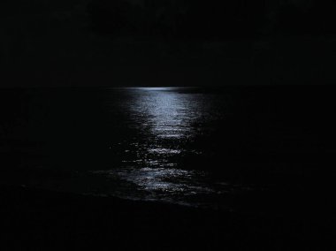 Dark night over sea or ocean