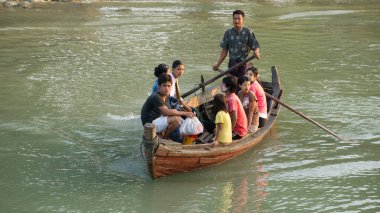 River transportation at the Rakhine State in Myanmar