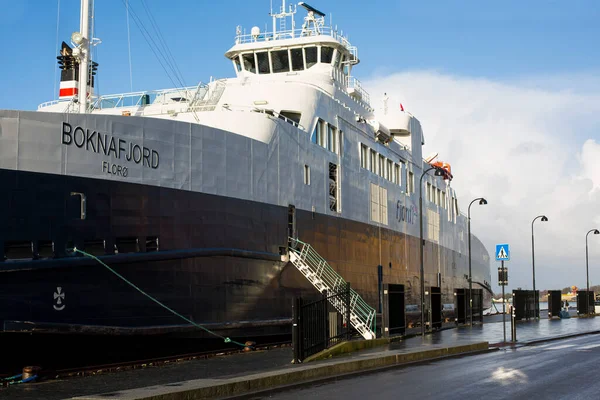 Boknafjord Car Ferry Tied Port Stavanger — Stock Photo, Image