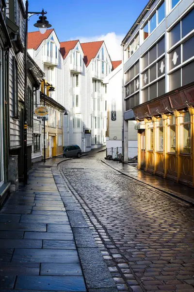 Улица Феликса Ставангере Норвегии Современном Старом Стиле — стоковое фото