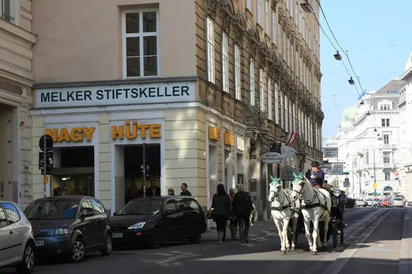Вид Улицу Архитектура Вене Австрия — стоковое фото