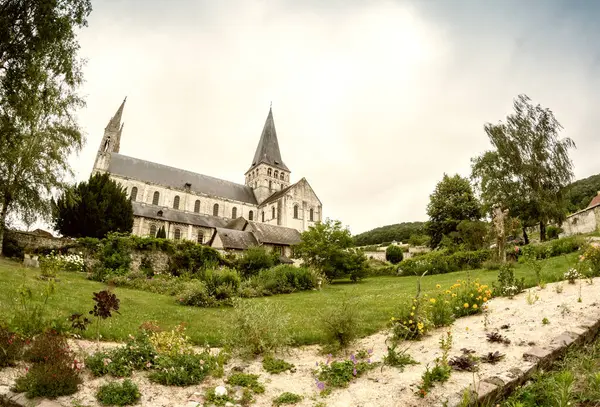 Kościół Saint Martin Boscherville Abbaye Romane Normande — Zdjęcie stockowe