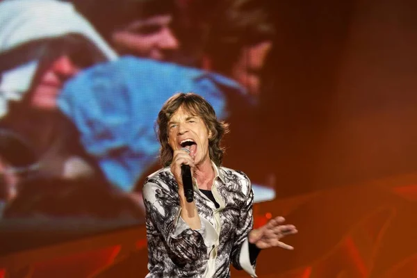 Выступление Английской Рок Группы Rolling Stones — стоковое фото