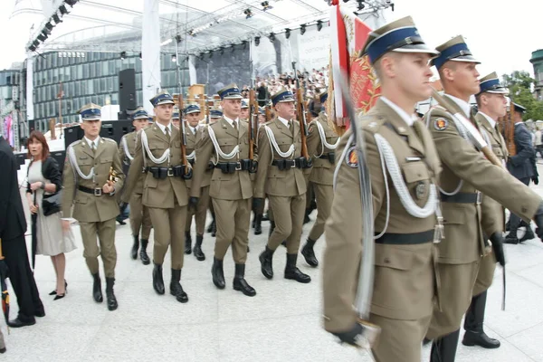 Esercito Polacco Soldati Uniforme — Foto Stock