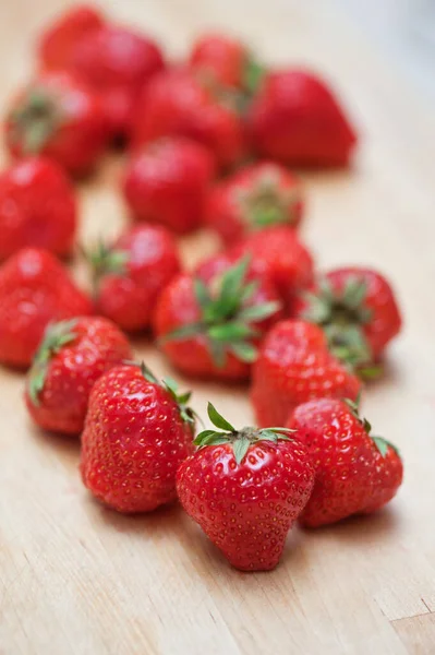 Căpșuni Proaspete Vedere Aproape — Fotografie, imagine de stoc