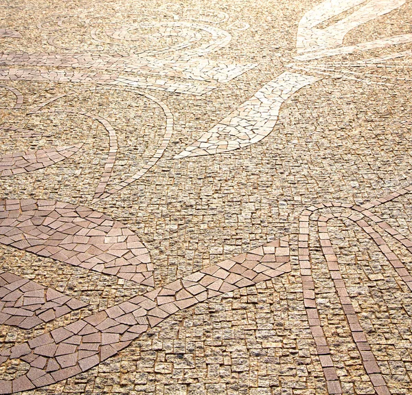 Vägg Milano Abstrakt Bakgrund Mosaik Sten — Stockfoto