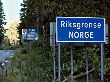 Norveç ile İsveç arasındaki sınır işareti