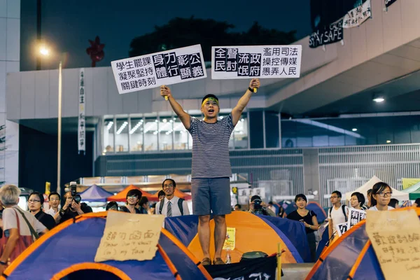 Paraply Revolution Hong Kong 2014 — Stockfoto