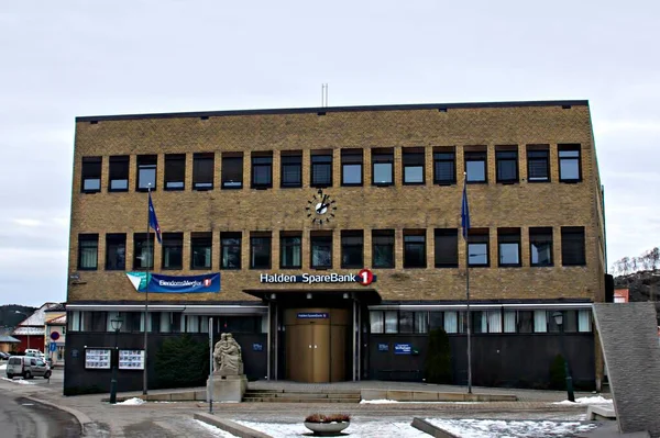 Sparebank Building Halden Norway — Stock Photo, Image