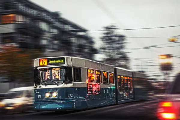 Tram City Oslo Norway — Zdjęcie stockowe