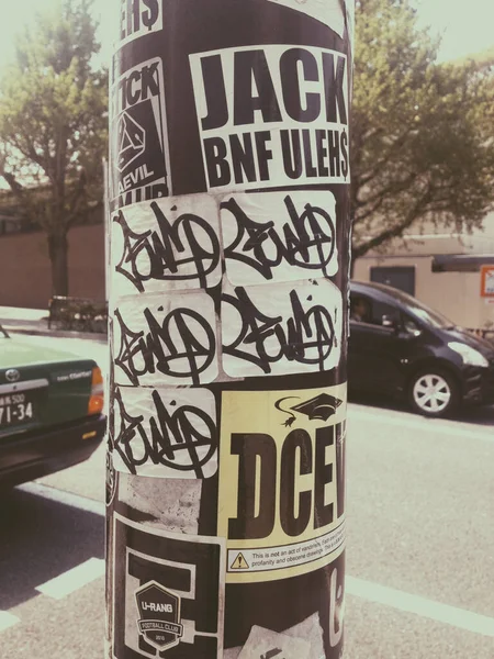 Bumper Stickers Graffiti — Stock Photo, Image