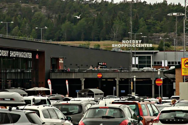 Cross Border Trade Nordby Shopping Center — Stock Photo, Image
