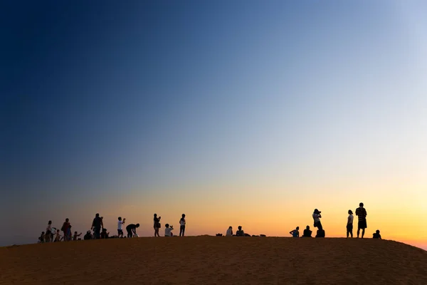 Mui Vietnam Ruari 2014 Turistbevakning Vid Solnedgången — Stockfoto