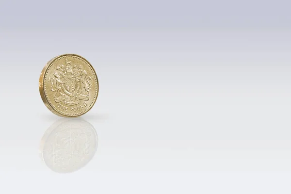 Moneda Británica Una Libra — Foto de Stock