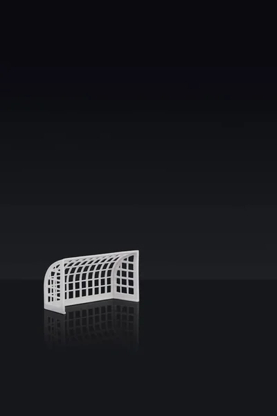 Білий Пластиковий Стіл Головна Футбольна Мета — стокове фото
