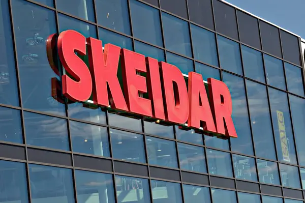 Sign Furniture Interior Design Company Skeidar — Stock Photo, Image
