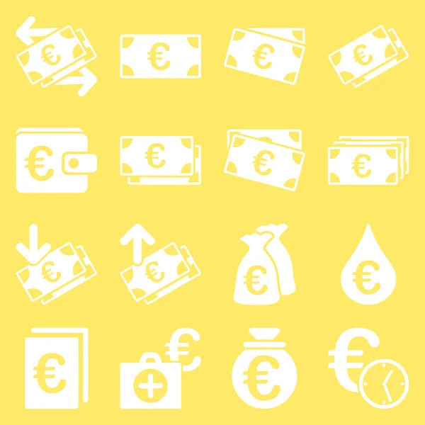 Iconos Negocio Herramientas Servicios Bancarios Euros — Foto de Stock
