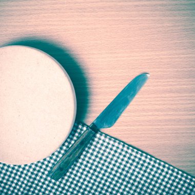 bıçak ve kesme tahtası vintage tarzı