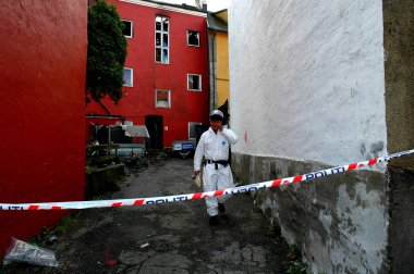 Sarpsborg 'da bir apartmanda yangın çıkmış.