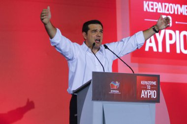 ATHENS - GREEK GENEL ELEKSİM - SyRIZA Rally - SyNTAGMA Kare