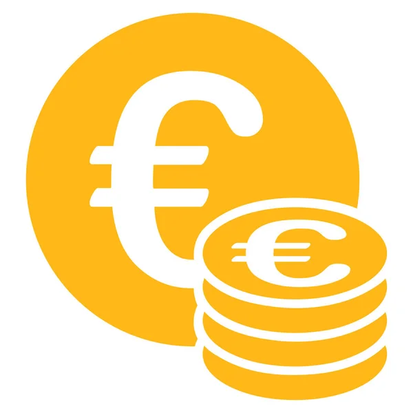 Значок Стека Монет Евро — стоковое фото