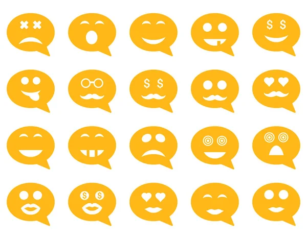 Chat Emoción Sonreír Iconos —  Fotos de Stock
