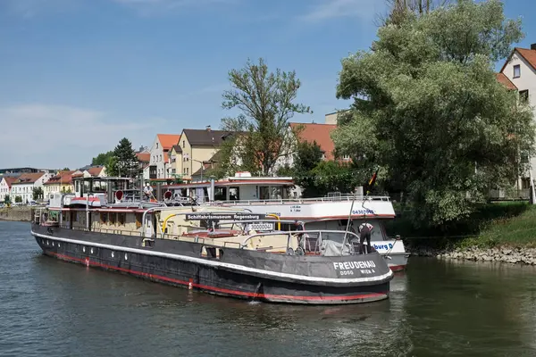 Vessels Donau Regensburg — Stock Photo, Image