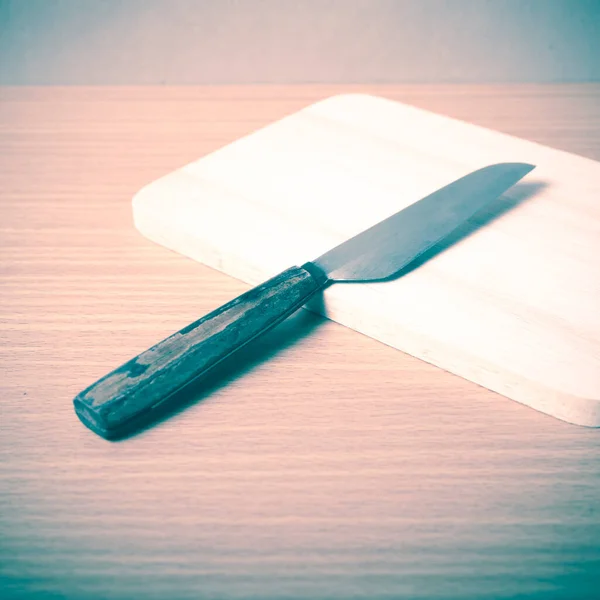 Nože Řezné Desky Vintage Styl — Stock fotografie
