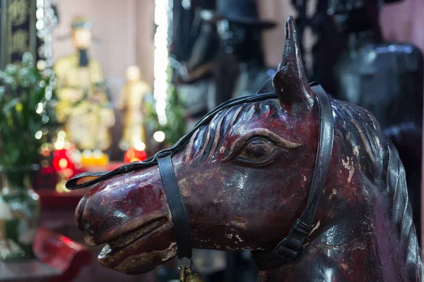 Saigon Vietnam Janeiro 2014 Estátua Cavalo Pagode Jade — Fotografia de Stock