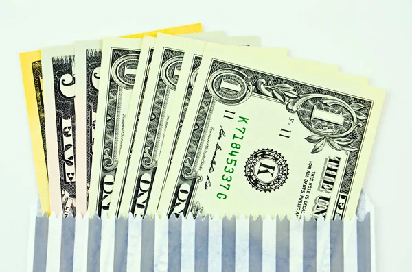 Dollars White Background — Stock Photo, Image