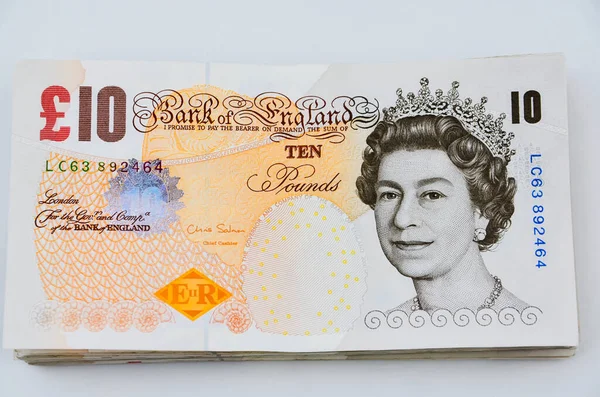 British Pounds Isolated White Background — Stock Photo, Image