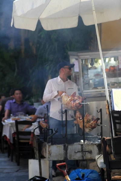 Chicken Grill Athens Greece — Stock Photo, Image