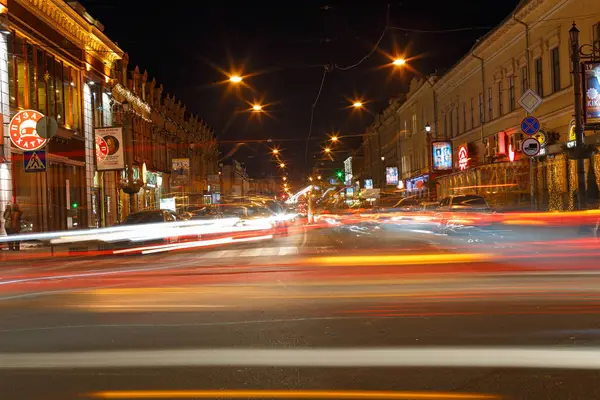 Night Street Kyiv — Stock Photo, Image