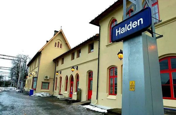Railway Station Halden — Stock Photo, Image