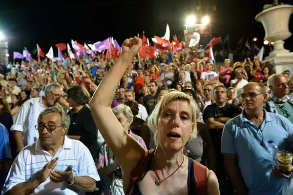 Athens Greek General Election Rally Syntagma Square — Stock Photo, Image