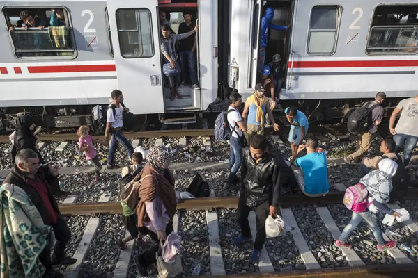 Syrisk Flyktningkrise Europa – stockfoto