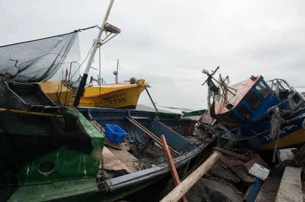 Cile Coquimbo Tsunami Dopo Terremoto — Foto Stock