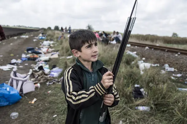 Syrisk Flyktningkrise Europa – stockfoto