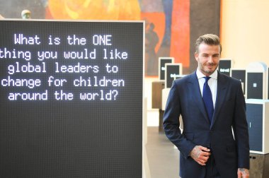 ABD, New York: David Beckham dünya liderlerini 24 Eylül 2015 'te New York' taki çocukların yaşamlarını iyileştirmeye odaklanmaya çağırdı. 