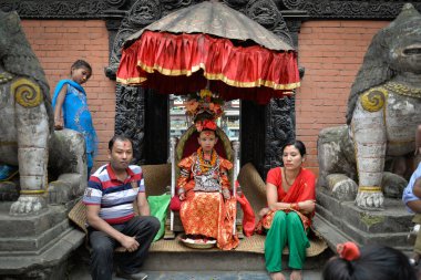 NEPAL, Patan: The Bunga Dyah Jatra chariot festival continues in Patan, Nepal on September 26, 2015, drawing thousands of devotees to honor the Buddhist deity of compassion Avalokitesvara
