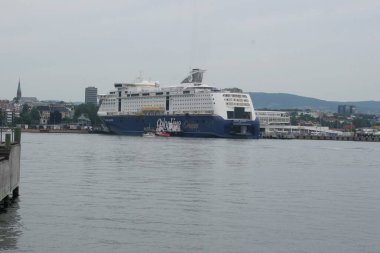 Huge ship in the sea